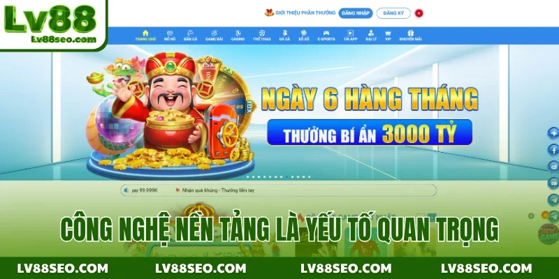 Công nghệ nền tảng là yếu tố quan trọng